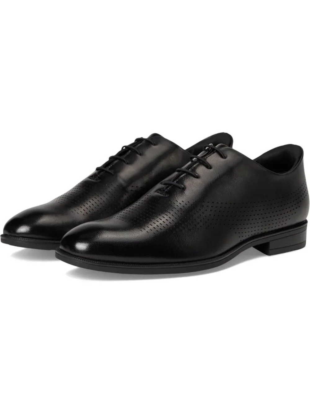 Marc Joseph Men's Black Napa Leather Closed Toe Casual Oxford Block Heel Shoes